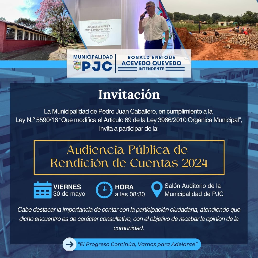 PJC: Audiencia Pública sobre gestiones municipales y desarrollo de Pedro Juan Caballero PJC: Audiencia Pública sobre gestiones municipales y desarrollo de Pedro Juan Caballero
