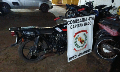 Detención de un adolescente por conducción peligrosa y ruidos molestos en Capitán Bado