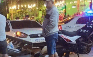 Colisión vehicular en barrio Guaraní deja heridos y daños