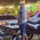 Colisión vehicular en barrio Guaraní deja heridos y daños