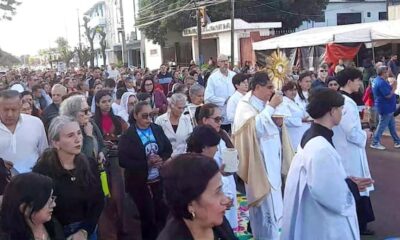 Celebran Corpus Christi con multitudinaria peregrinación en Pedro Juan Caballero