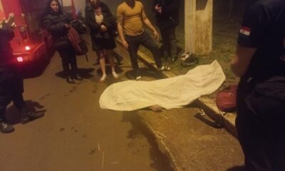 Motociclista fallece al impactar contra una columna de la ANDE en Pedro Juan Caballero.