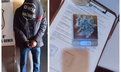 Capturan en Pedro Juan Caballero a un joven con crack, un machete y efectivo.