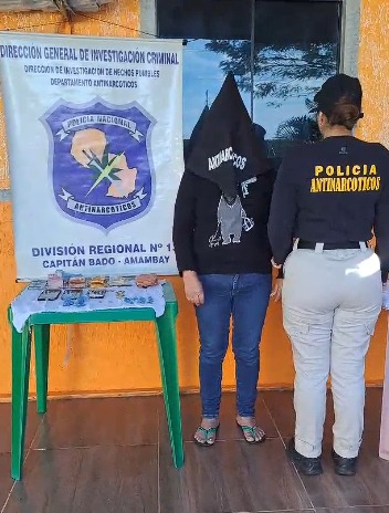 Detención mujer 57 años incautación drogas allanamiento Amambay Detención mujer 57 años incautación drogas allanamiento Amambay