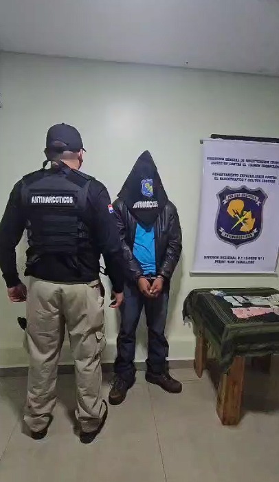 Detención en Amambay tras allanamiento y hallazgo de drogas