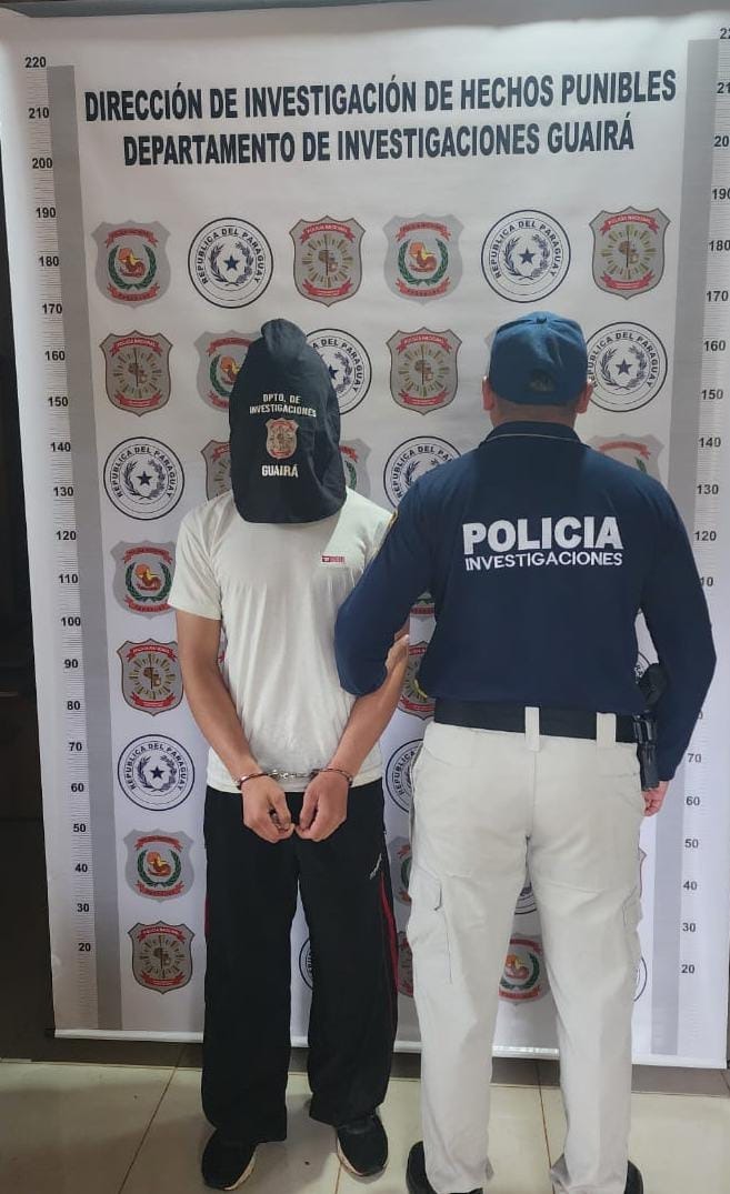Guairá aprehensión de persona y recuperación de objetos hurtados Guairá aprehensión de persona y recuperación de objetos hurtados