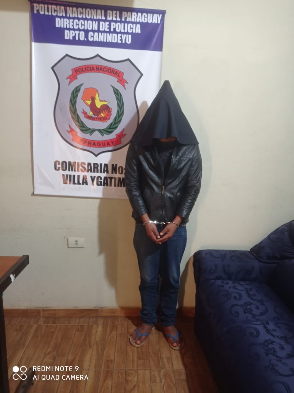 Canindeyú aprehensión por lesión arma blanca incautación evidencia policial