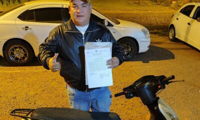 Agentes policiales recuperan moto robada tras una persecución en Pedro Juan Caballero.