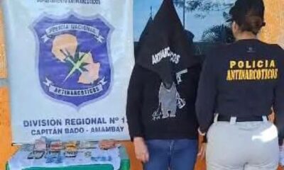 Operativo en Capitán Bado resulta en la detención de una mujer y la incautación de drogas.
