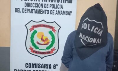 Arrestado por violencia doméstica después de un llamado de ayuda de su hijastro en Pedro Juan Caballero.