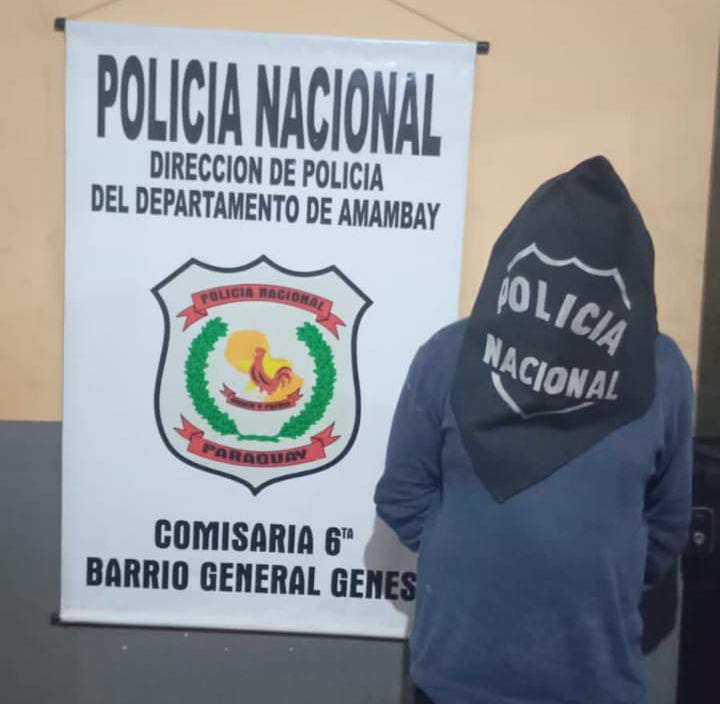 Arrestado por violencia doméstica después de un llamado de ayuda de su hijastro en Pedro Juan Caballero. Arrestado por violencia doméstica después de un llamado de ayuda de su hijastro en Pedro Juan Caballero.