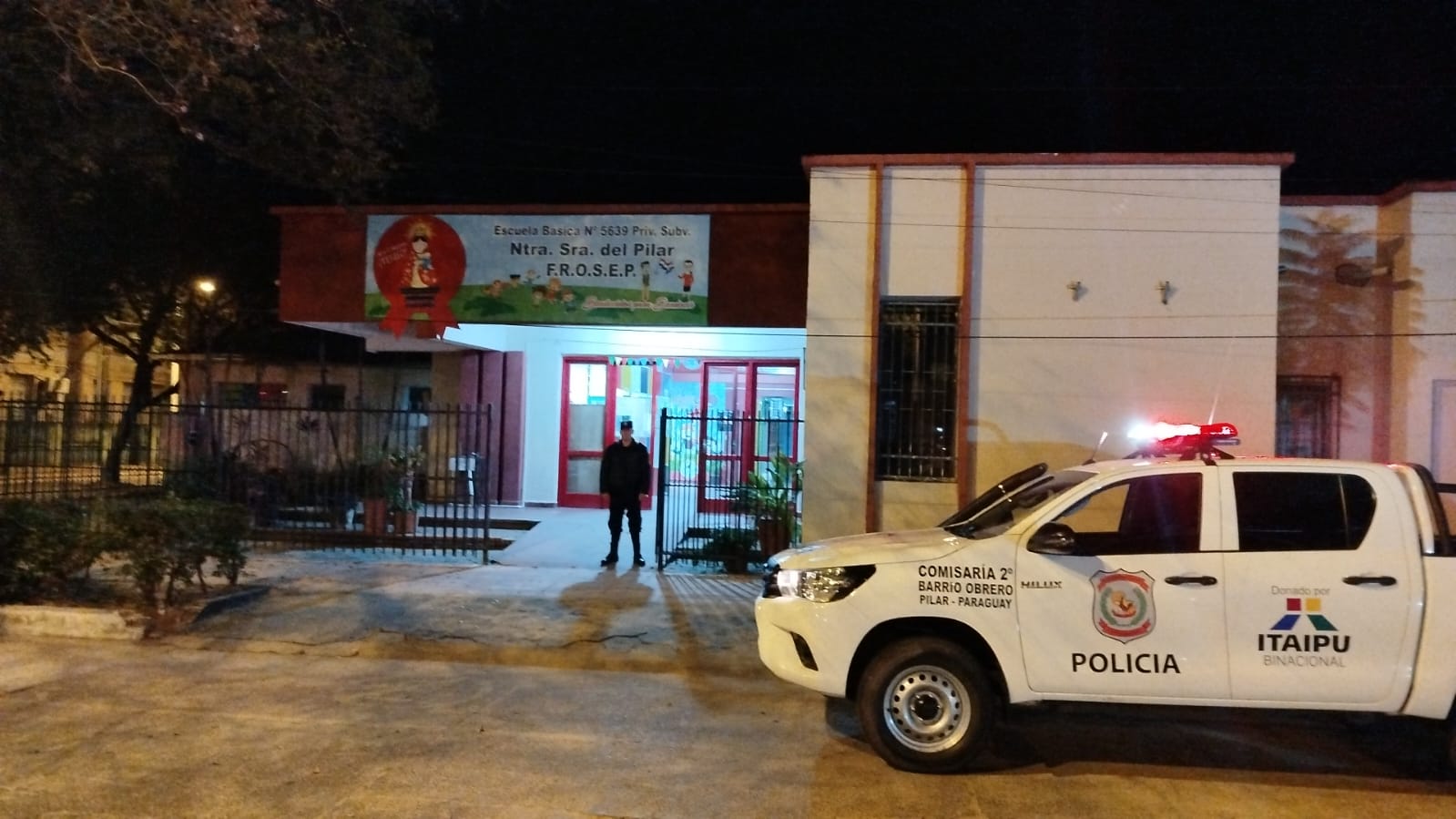 Cobertura de seguridad en escuelas durante entrada estudiantes Ñeembucú