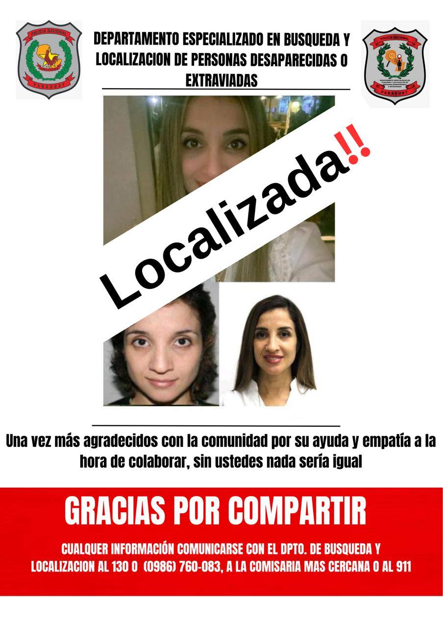 Policía Nacional localiza mujer desaparecida con éxito en Asunción Policía Nacional localiza mujer desaparecida con éxito en Asunción
