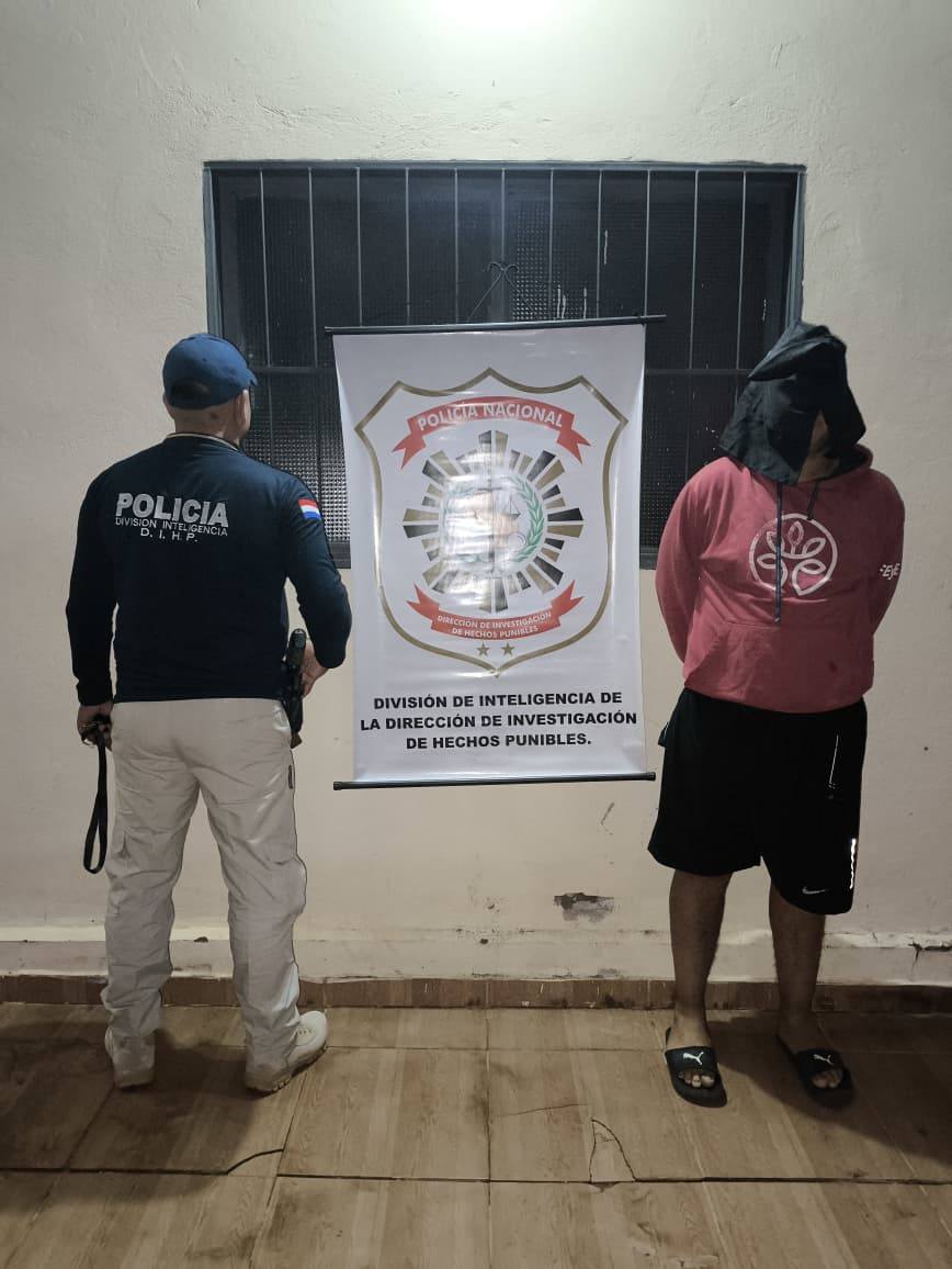 Detención e incautación tras allanamiento en Capiatá policial