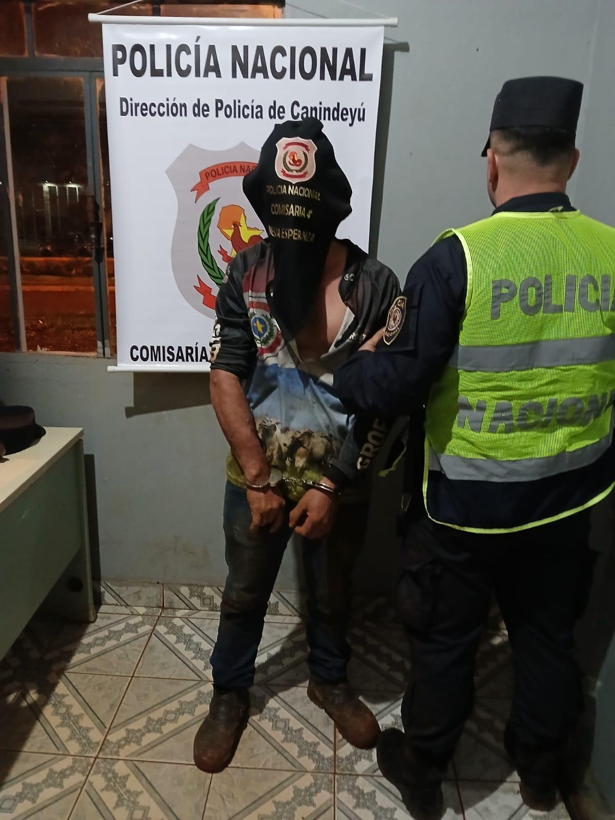 Aprehensión por violencia intrafamiliar y resistencia en Canindeyú Policía Nacional interviene eficazmente Aprehensión por violencia intrafamiliar y resistencia en Canindeyú Policía Nacional interviene eficazmente