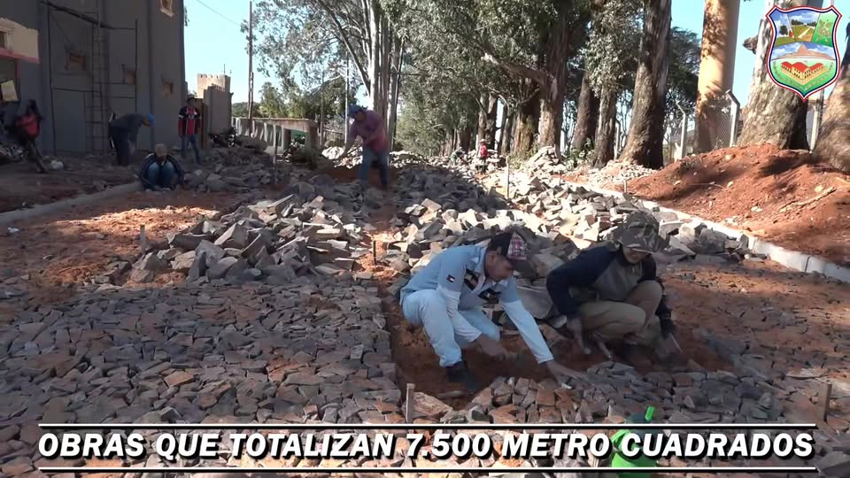 PJC: Obras para pavimentos empedrados en el barrio General Gènes avanzan