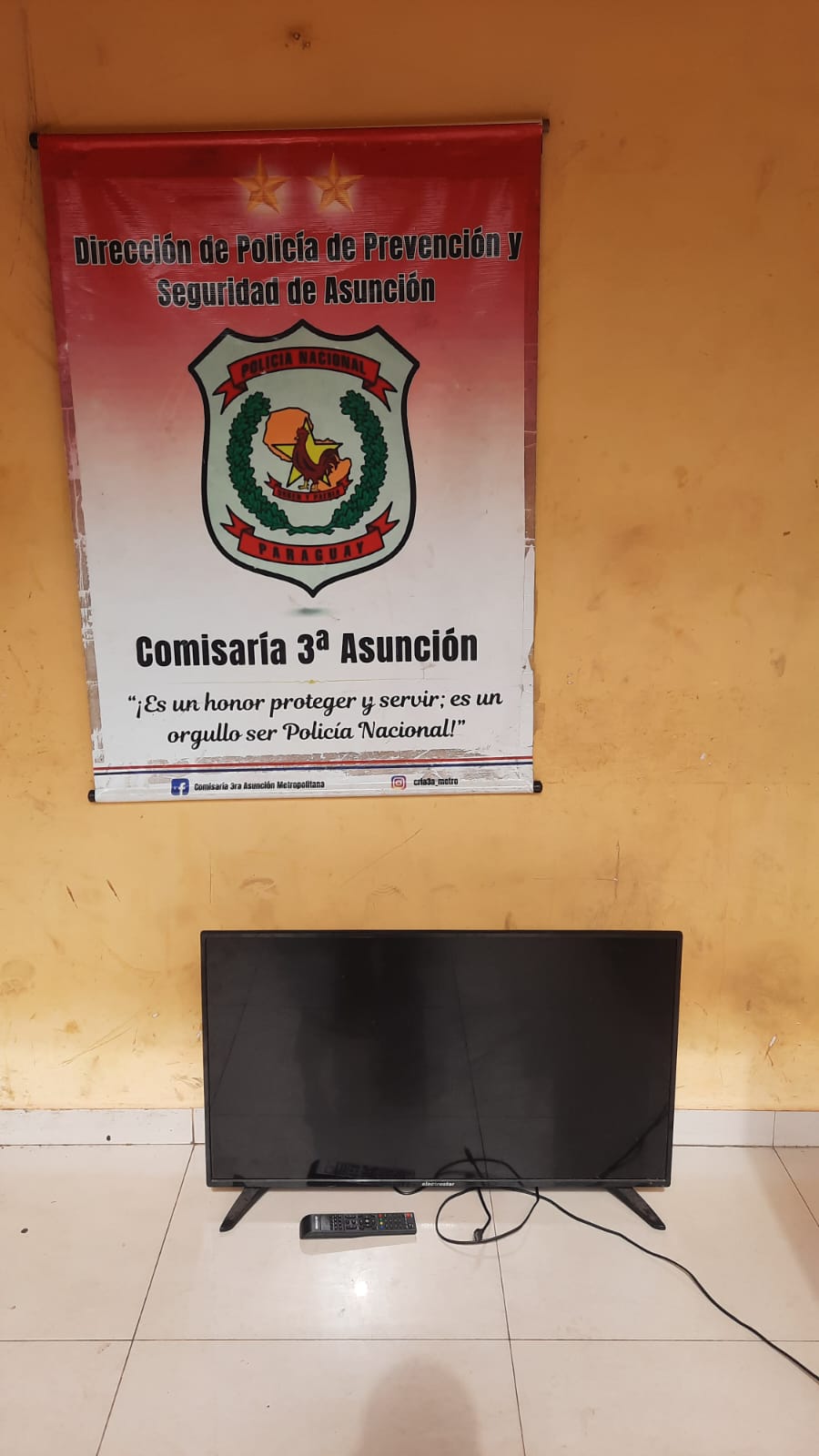 Aprehensión en Asunción por supuesto hurto y recuperación de televisor