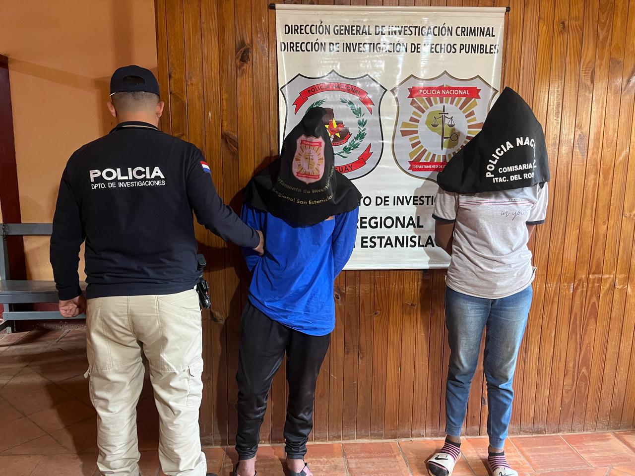 San Pedro aprehende personas e incauta indicios importantes