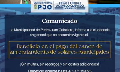 PJC: Regularización de Arrendamiento de Solares Municipales en Pedro Juan Caballero