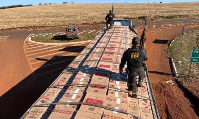 Camión paraguayo con más de 50mil paquetes de cigarrillos de contrabando es interceptado en Ponta Pora