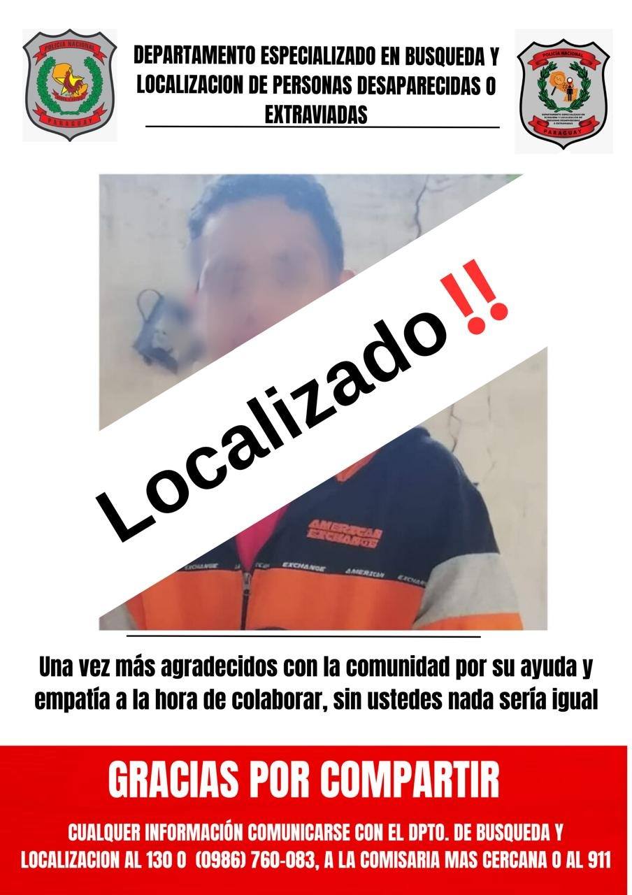 Asunción: Policía y ciudadanía localizan rápidamente a adolescente desaparecida