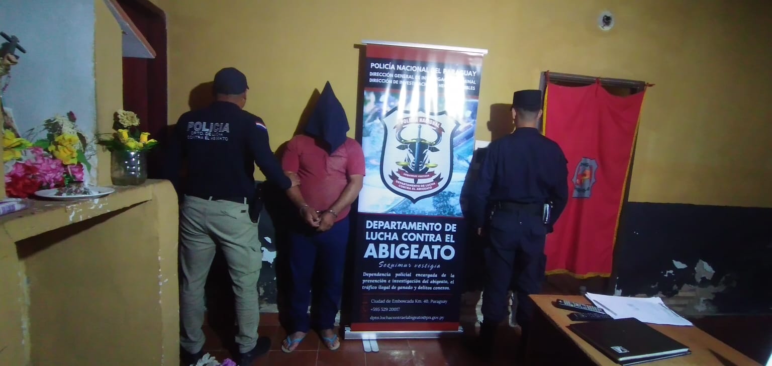 Detienen a Hombre por Supuesto Abigeato en Ybytymi, Paraguarí Detienen a Hombre por Supuesto Abigeato en Ybytymi, Paraguarí