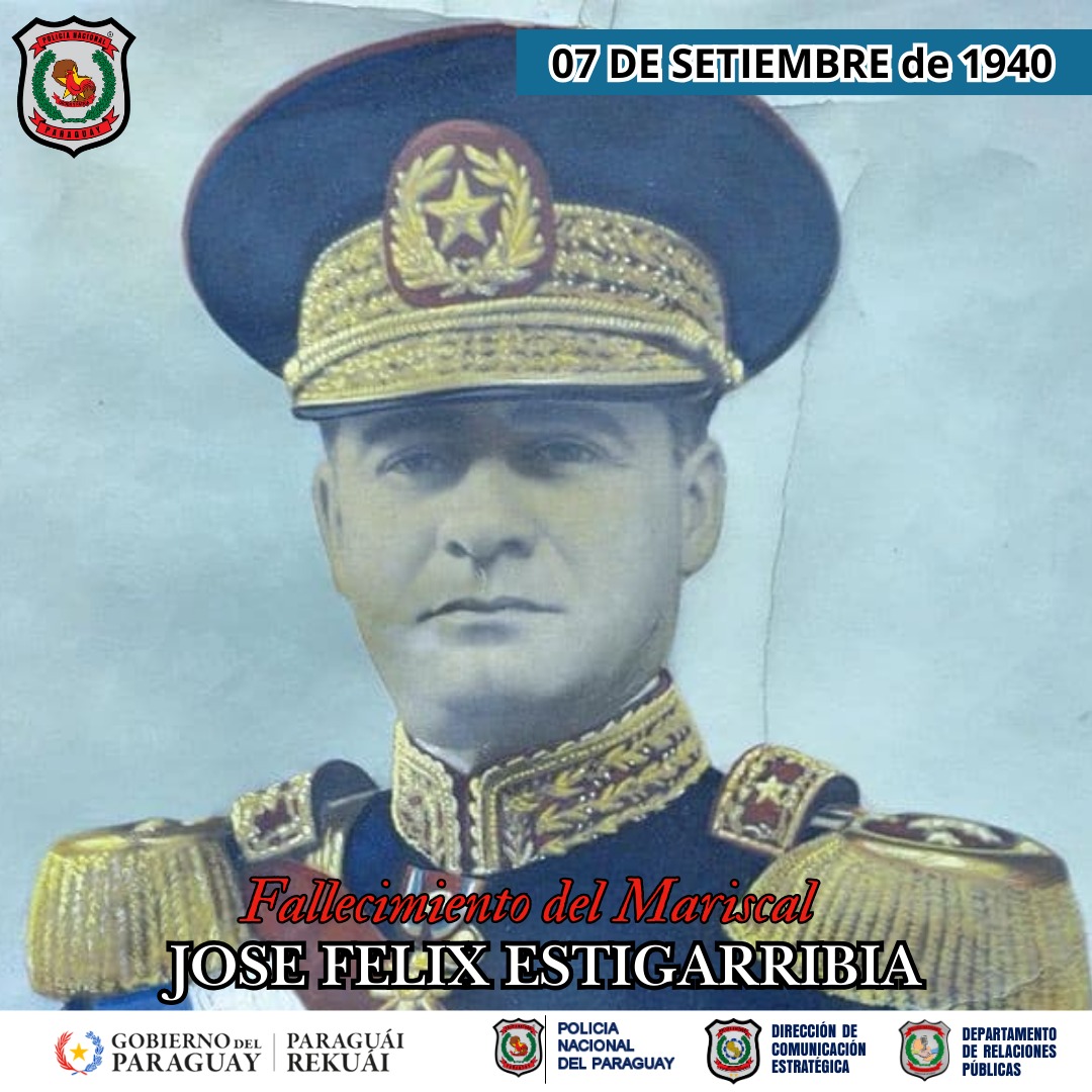 Policía Nacional honra al mariscal Estigarribia, héroe del Chaco.