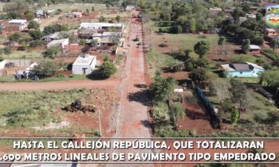 PJC: Avance de obras de infraestructura vial en Pedro Juan Caballero