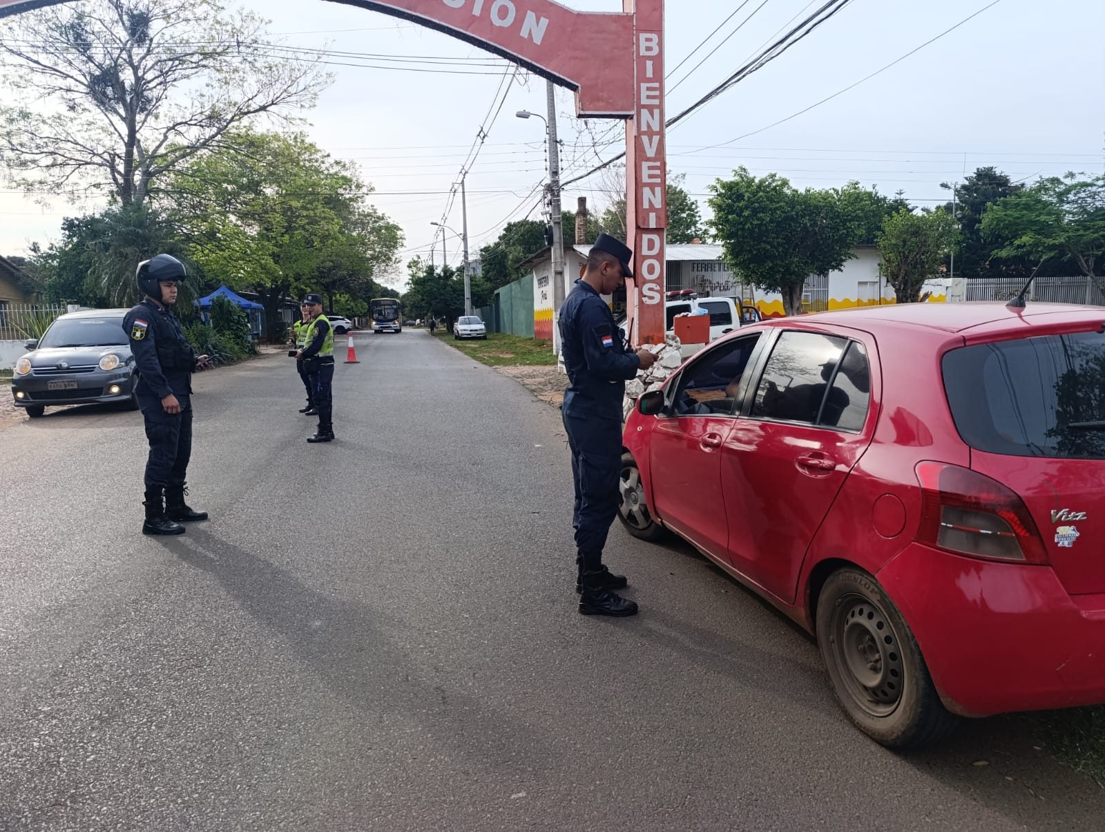 Cobertura de seguridad mediante control vehicular y personal estratégico