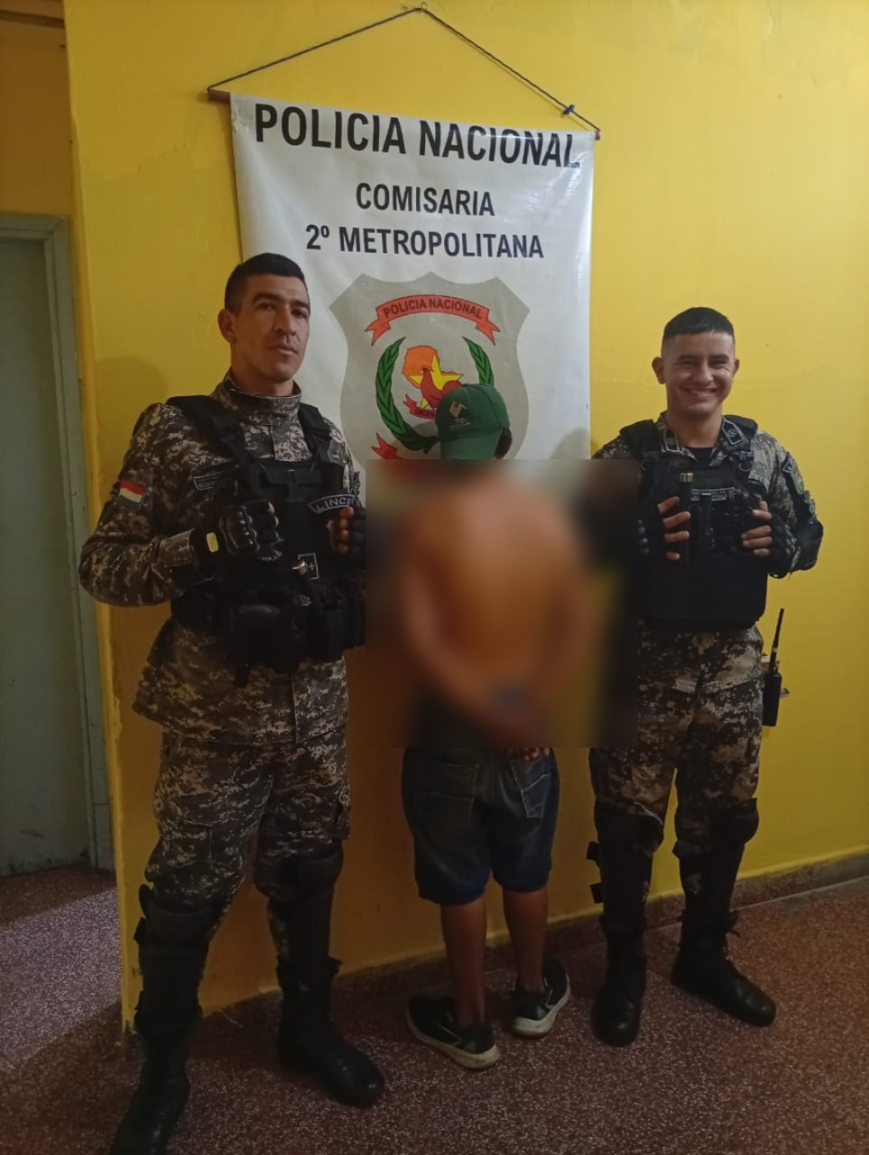 Hombre detenido por violar medidas de prisión preventiva en Asunción.