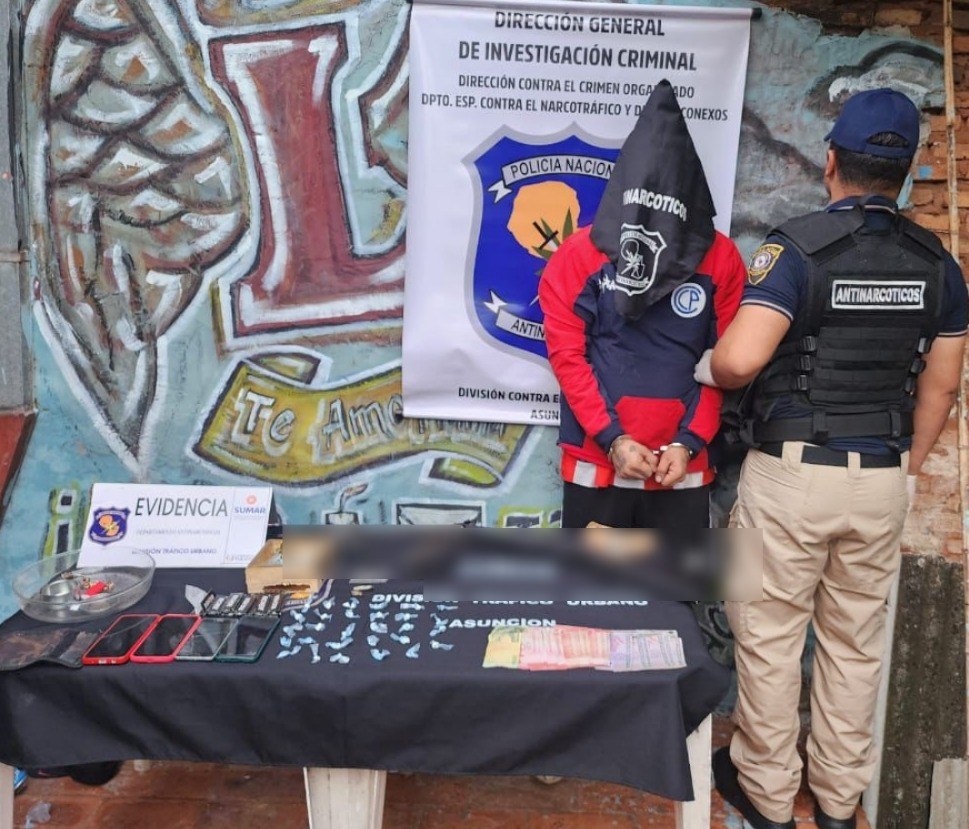 Allanamiento en Asunción: Detenido por Drogas, Armas y Dinero