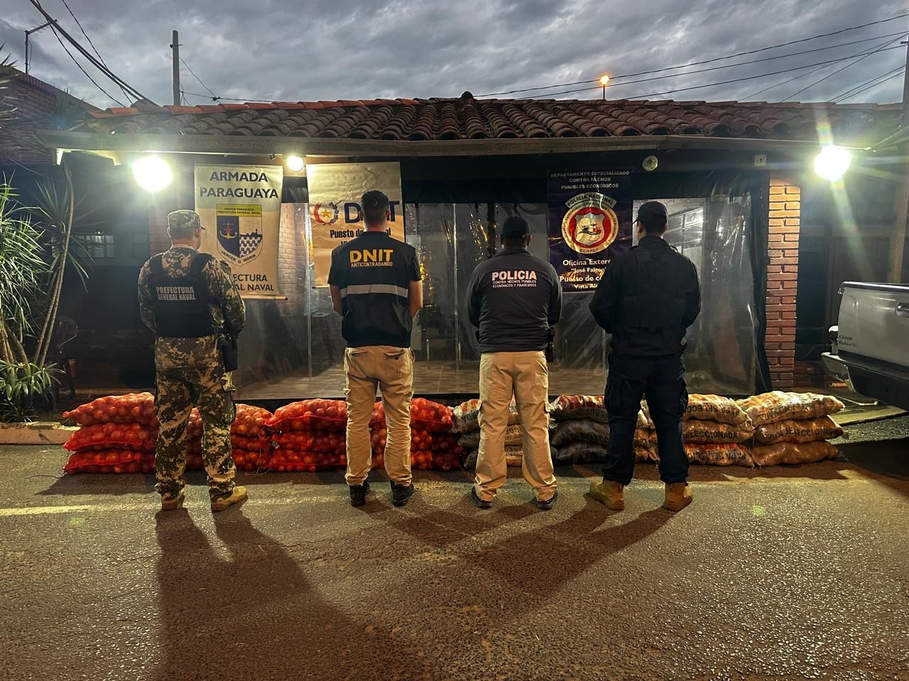 Incaute de mercancía de contrabando por fuerzas paraguayas coordinadas