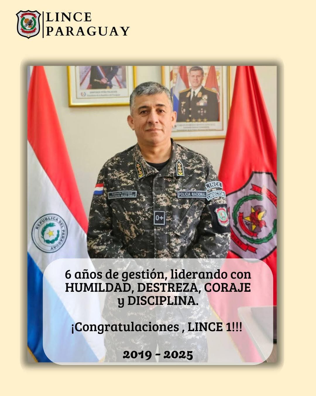Comisario Gustavo Ruiz Díaz: Liderazgo Ejemplar en Grupo Lince
