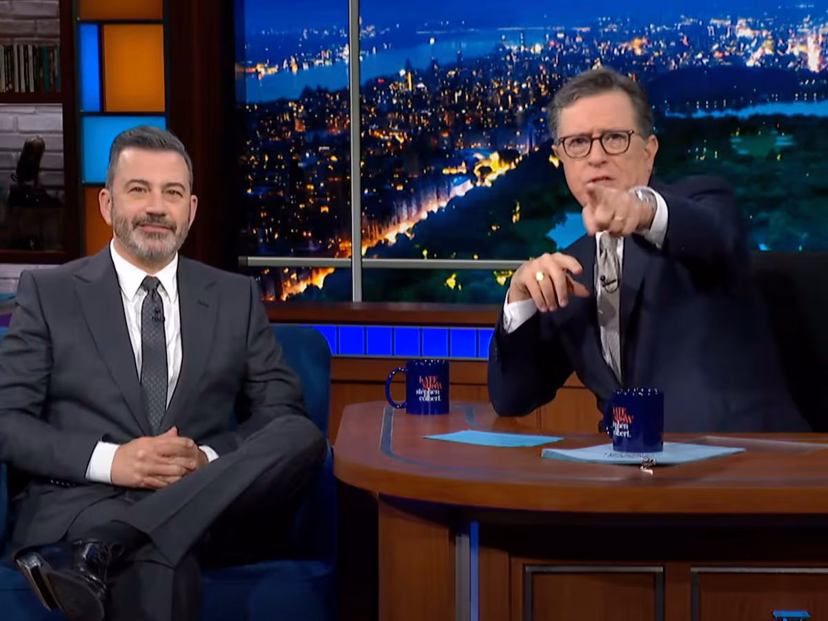 Jimmy Kimmel le explica a Stephen Colbert que recibió la noticia de la cancelación de su programa en el baño | Televisión