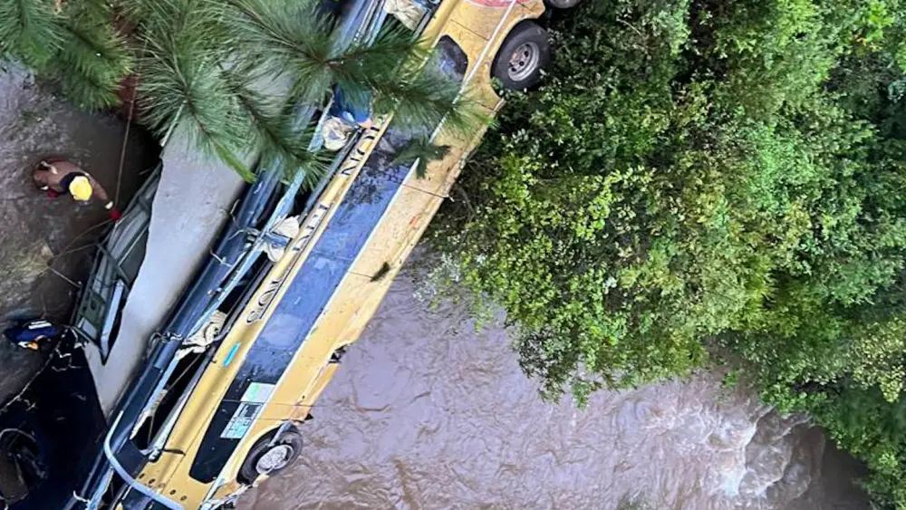 Nueve fallecidos y varios heridos tras la caída de un autobús desde un puente en Argentina. Nueve fallecidos y varios heridos tras la caída de un autobús desde un puente en Argentina.