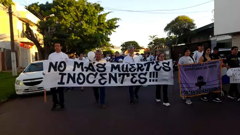 Manifestación por la paz y la seguridad en Pedro Juan Caballero. Manifestación por la paz y la seguridad en Pedro Juan Caballero.