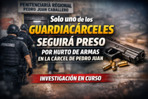 Solo uno de los cuatro guardiacárceles seguirá en prisión por hurto de armas en PJC