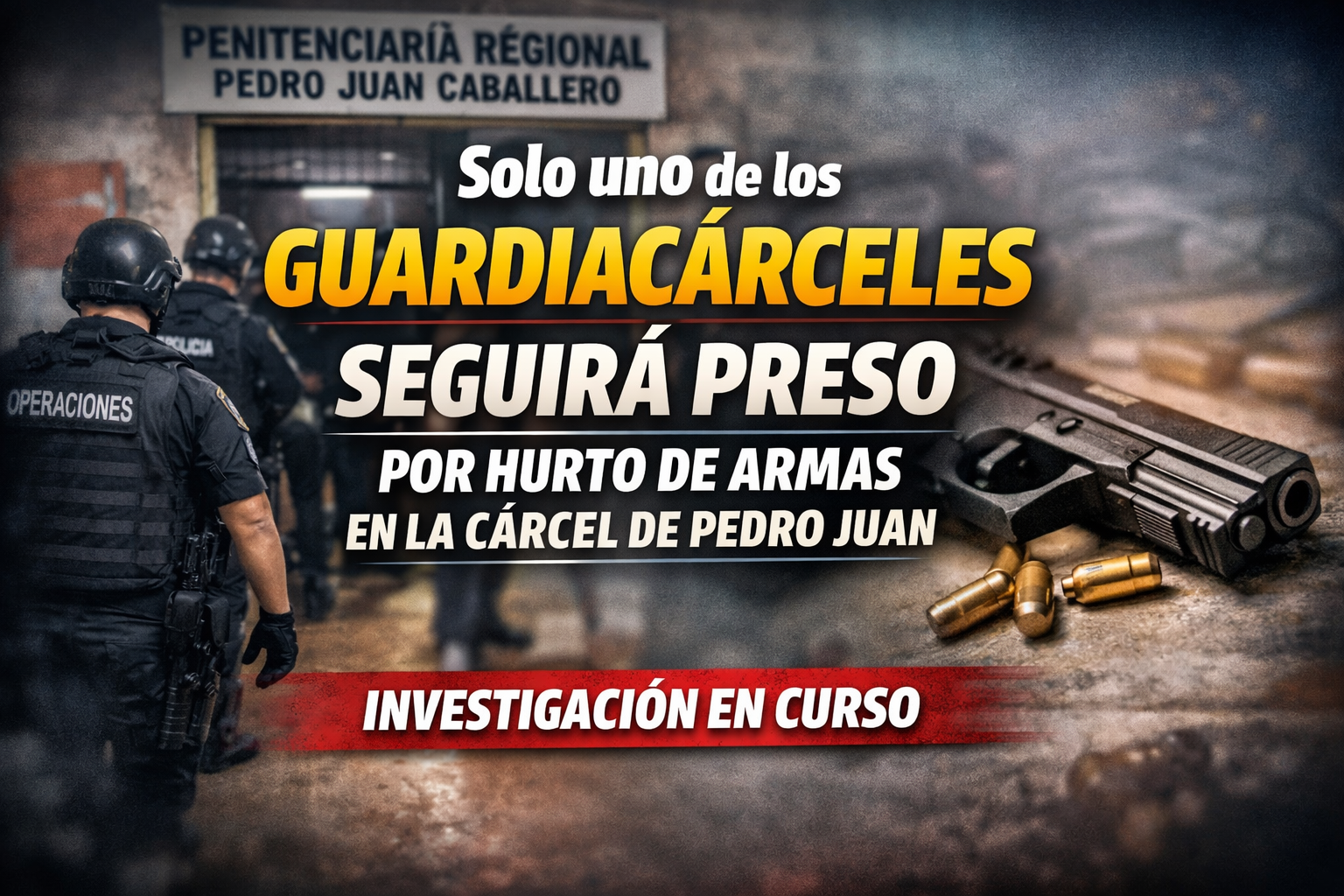 Solo uno de los cuatro guardiacárceles seguirá en prisión por hurto de armas en PJC